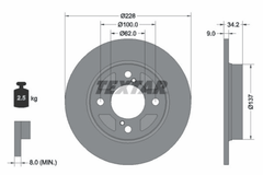 2x Bremsscheibe Hinterachse für SUZUKI BALENO SWIFT V