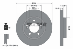 2x Bremsscheibe Vorderachse für SSANGYONG KG MOBILITY REXTON VAN MUSSO GRAND