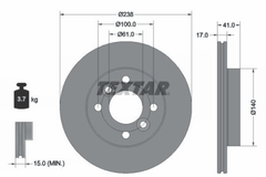 2x Bremsscheibe Vorderachse für DACIA SPRING
