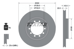 2x Bremsscheibe Vorderachse für RENAULT TRUCKS MASCOTT Kasten
