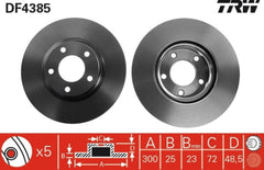 2x Bremsscheibe Vorderachse für MAZDA 5 3 Stufenheck