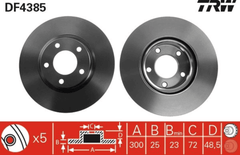 2x Bremsscheibe Vorderachse für MAZDA 3 Stufenheck 5