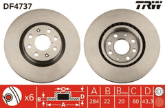 2x Bremsscheibe Vorderachse für FIAT OPEL GRANDE PUNTO EVO Kasten/Schrägheck