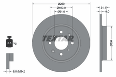 2x Bremsscheibe Hinterachse für HONDA INSIGHT JAZZ III