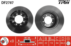 2x Bremsscheibe Vorderachse Hinterachse für IVECO DAILY I Kasten