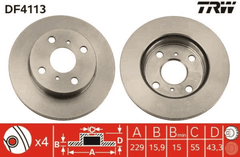 2x Bremsscheibe Vorderachse für TOYOTA STARLET