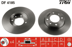 2x Bremsscheibe Hinterachse für CITROËN PEUGEOT BERLINGO / FIRST