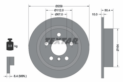 2x Bremsscheibe Hinterachse für MINI Cabriolet