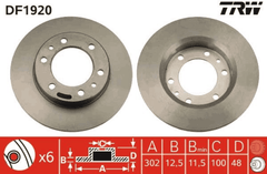 2x Bremsscheibe Vorderachse für TOYOTA HILUX IV Pick-up LAND CRUISER Hardtop