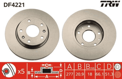 2x Bremsscheibe Vorderachse für LAND ROVER FREELANDER I Soft Top