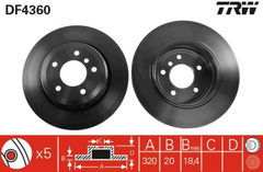2x Bremsscheibe Hinterachse für BMW 5 Touring 6 Cabriolet