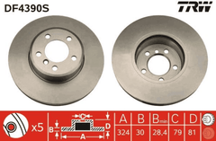 2x Bremsscheibe Vorderachse für BMW 7