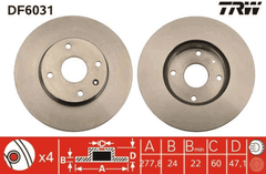 2x Bremsscheibe Vorderachse für CHEVROLET EPICA