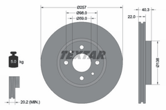 2x Bremsscheibe Vorderachse für ALFA ROMEO CITROËN FIAT LANCIA PEUGEOT MITO