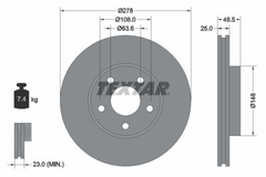2x Bremsscheibe Vorderachse für FORD VOLVO C-MAX FOCUS II Turnier Stufenheck