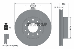 2x Bremsscheibe Vorderachse für CITROËN FIAT OPEL PEUGEOT JUMPER II Kasten