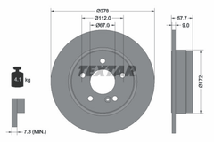 2x Bremsscheibe Hinterachse für MERCEDES-BENZ C-KLASSE T-Model Coupe