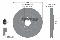 2x Bremsscheibe Vorderachse für MITSUBISHI LANCER VI VII