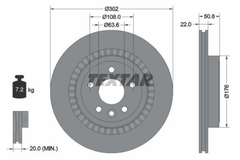 2x Bremsscheibe Hinterachse für VOLVO XC60 I SUV VAN