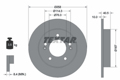 2x Bremsscheibe Hinterachse für HYUNDAI KIA ix20 VENGA Hatchback Van