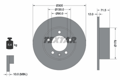2x Bremsscheibe Hinterachse für NISSAN OPEL RENAULT INTERSTAR Kasten