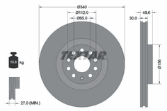 2x Bremsscheibe Vorderachse für AUDI SEAT SKODA VW CUPRA A3 Allstreet Sportback