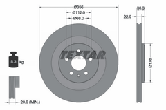 2x Bremsscheibe Hinterachse für AUDI A6 C7 Avant A7 Sportback A8 D4
