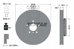 Bremsscheibe Vorderachse links für BMW 5 Gran Turismo Touring 6 Cabriolet Coupe