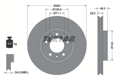 2x Bremsscheibe Vorderachse für CITROËN FIAT OPEL PEUGEOT BERLINGO C4 GRAND