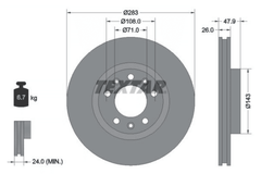 2x Bremsscheibe Vorderachse für OPEL PEUGEOT ASTRA L Sports Tourer 308 SW II