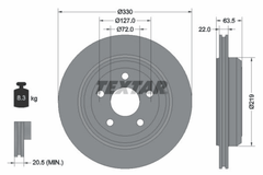 2x Bremsscheibe Hinterachse für DODGE JEEP DURANGO GRAND CHEROKEE IV VAN