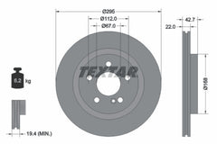 2x Bremsscheibe Hinterachse für MERCEDES-BENZ INFINITI CLA Coupe Shooting Brake