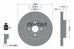 2x Bremsscheibe Vorderachse für TOYOTA YARIS Kasten/Schrägheck