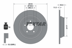 2x Bremsscheibe Hinterachse für FORD KUGA II MONDEO V Turnier VAN