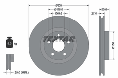 2x Bremsscheibe Vorderachse für FORD FOCUS IV Stufenheck Turnier KUGA III