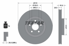 2x Bremsscheibe Vorderachse für FORD GALAXY III S-MAX MK VAN