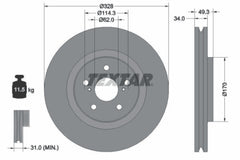 2x Bremsscheibe Vorderachse für TOYOTA LEXUS RAV 4 V VAN RX
