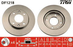 2x Bremsscheibe Vorderachse für CITROËN PEUGEOT VISA 205 I Cabriolet II 407