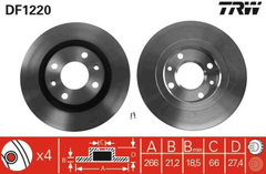 2x Bremsscheibe Vorderachse für CITROËN PEUGEOT BERLINGO / FIRST