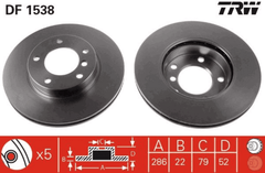 2x Bremsscheibe Vorderachse für BMW 3 Coupe Cabriolet Compact Touring Z3