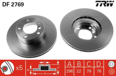 2x Bremsscheibe Vorderachse für BMW 5 Touring
