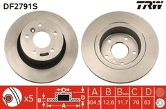 2x Bremsscheibe Hinterachse für LAND ROVER DISCOVERY II RANGE I III
