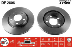 2x Bremsscheibe Vorderachse Hinterachse für AUDI SEAT VW A4 B5 Avant B6