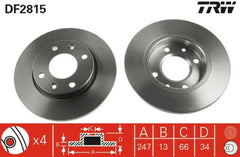 2x Bremsscheibe Vorderachse für CITROËN PEUGEOT XSARA Break Coupe 206+ 206