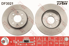 2x Bremsscheibe Vorderachse für HONDA MG ROVER LOTUS CITY V Stufenheck CIVIC IV