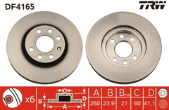 2x Bremsscheibe Vorderachse für OPEL COMBO Tour CORSA C MERIVA A