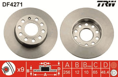 2x Bremsscheibe Hinterachse für AUDI SEAT SKODA VW A3 Sportback ALTEA XL TOLEDO