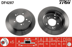 2x Bremsscheibe Hinterachse für HYUNDAI KIA ix35 SANTA FÉ I TRAJET TUCSON