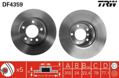 2x Bremsscheibe Vorderachse für BMW 5 Touring