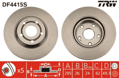 2x Bremsscheibe Vorderachse für TOYOTA COROLLA Verso